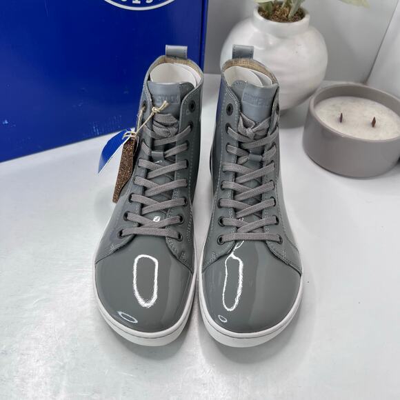 Birkenstock Bartlett Patent Leather Mid Top Shoes Gray 1005659 Women 6/EU 37 NWB - Picture 5 of 10